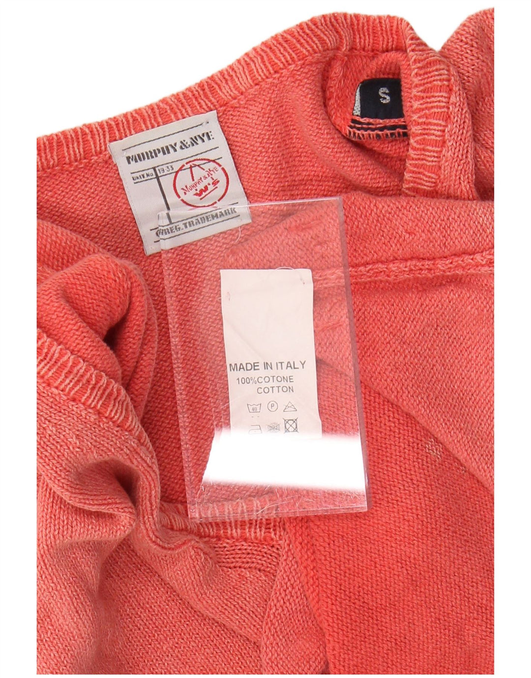 MURPHY & NYE Suéter tipo jersey con cuello en V y manga 3/4 para mujer UK 10 Small Red