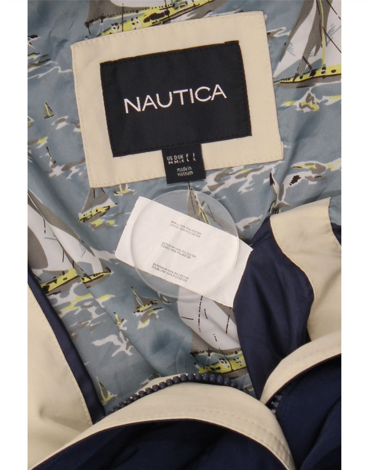 Nautica Chaqueta cortavientos con capucha para mujer UK 14 Mediana Azul marino Poliéster