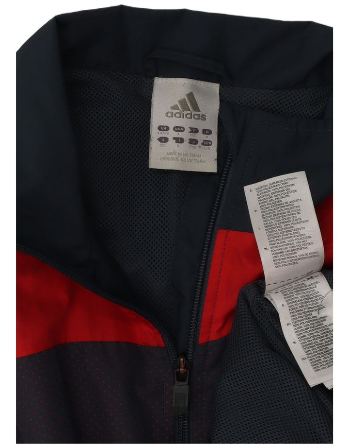 ADIDAS Chaqueta de chándal para hombre Reino Unido 44/46 Grande Azul marino Colorblock