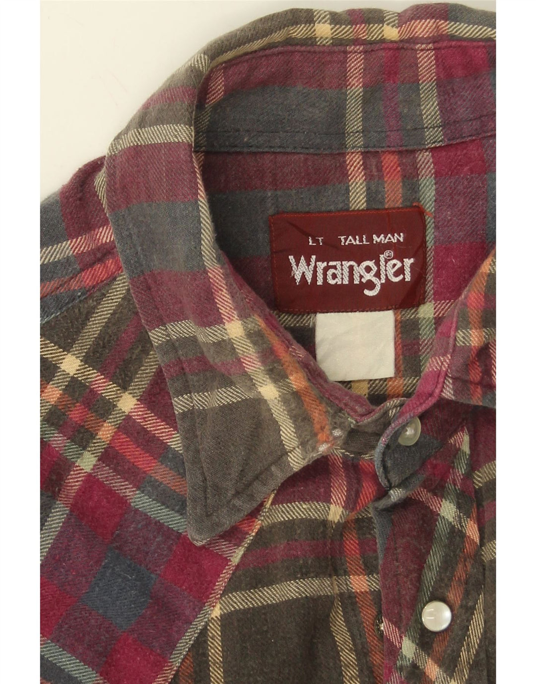 WRANGLER Mens Flannel Shirt Medium Multicoloured Check Vintage Wrangler and Second-Hand Wrangler from Messina Hembry 