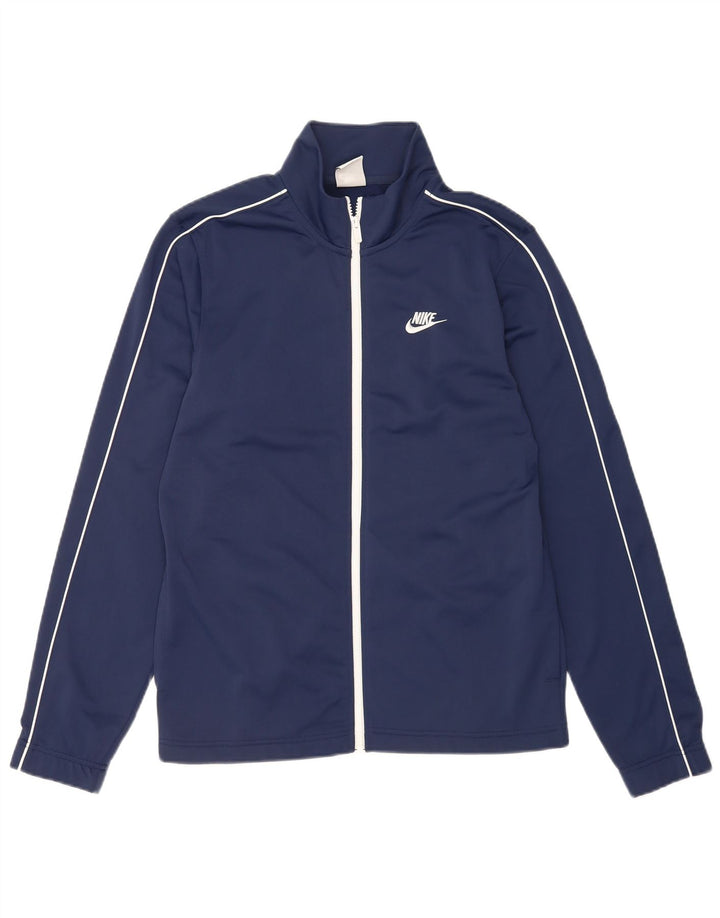 Nike Mens Chándal Top Chaqueta Pequeña Azul Marino Poliéster