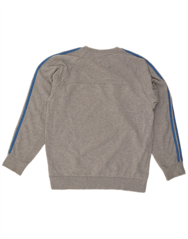 Adidas Hombre Sudadera Jumper Gris Medio Algodón