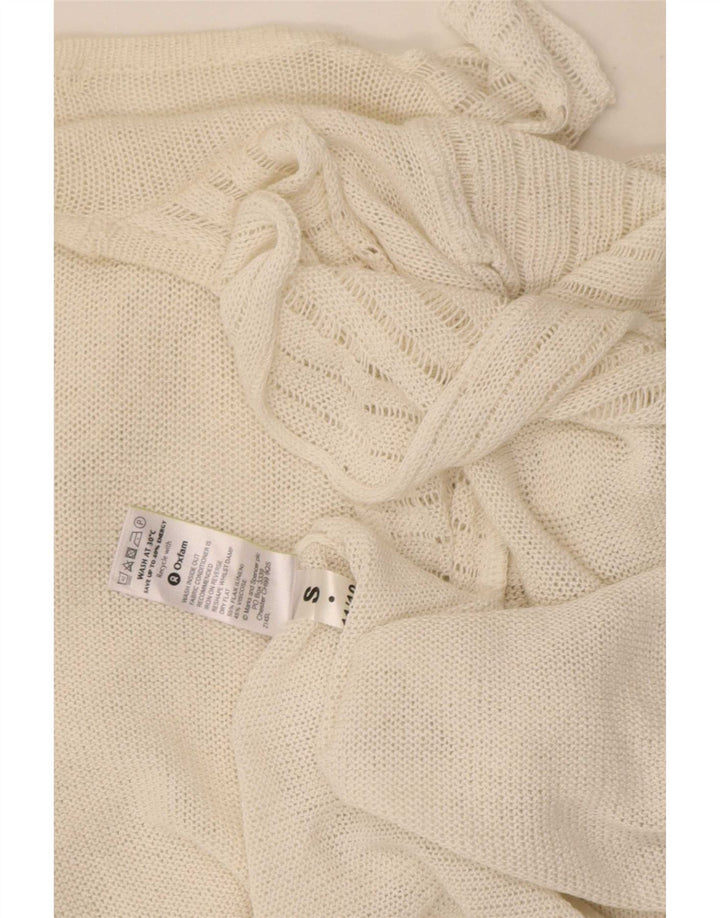 Marks & Spencer Cárdigan abierto con volantes en la parte delantera para mujer UK 46 Large White
