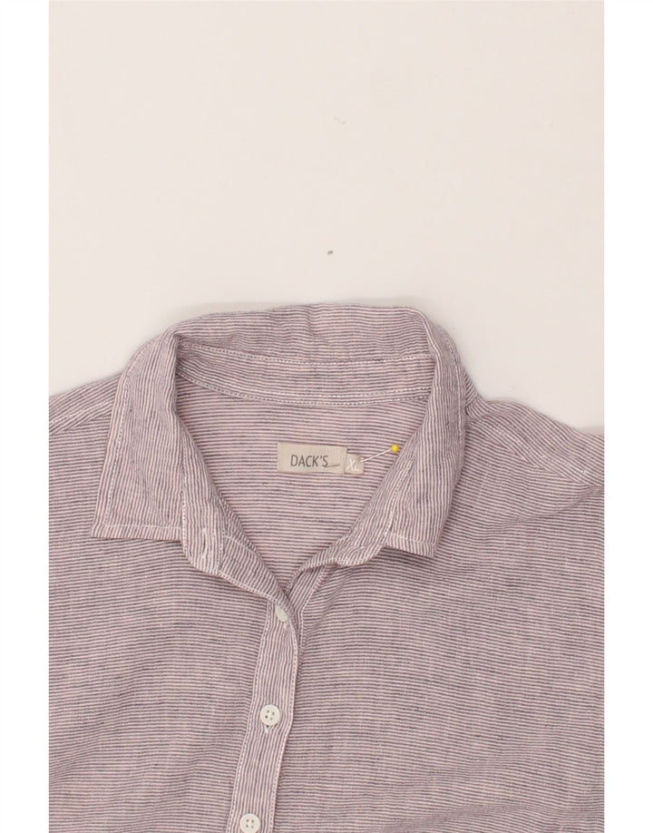 DACK'S Womens Pullover Shirt UK 18 XL Blue Pinstripe Vintage Dack's and Second-Hand Dack's from Messina Hembry 