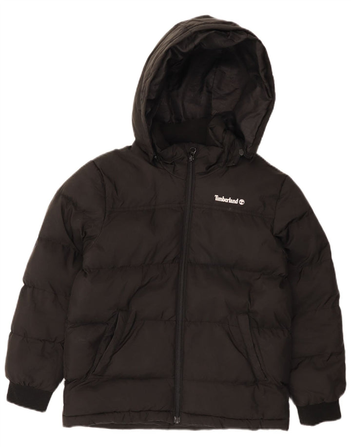 TIMBERLAND Chaqueta acolchada con capucha para niño 9-10 años Negro Poliéster