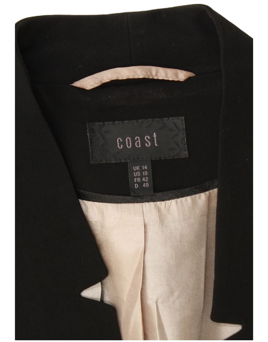 Chaqueta tipo blazer para mujer Coast UK 44 Grande Poliéster negro