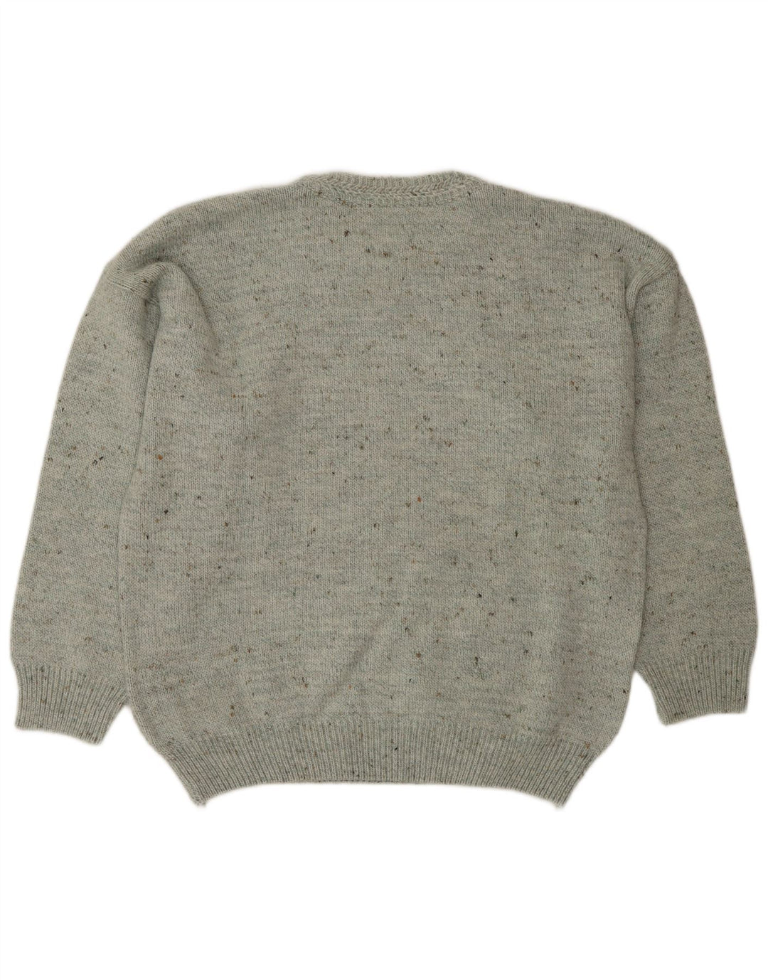 Suéter tipo jersey con cuello redondo para hombre de South Coast IT 52 Large Grey Moteado