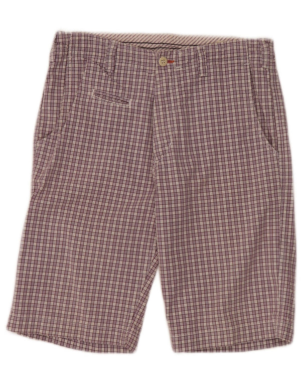 Mason's Pantalones cortos casuales para hombre IT 44 XS W30 Algodón a cuadros morado