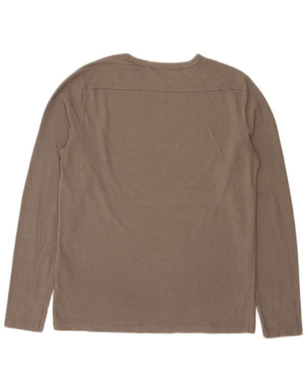 All Saints Top para hombre manga larga poliéster gris grande