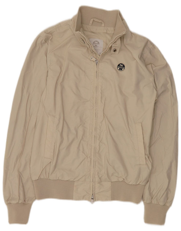 NORTH SAILS Chaqueta Bomber para Mujer UK 10 Small Beige Poliamida
