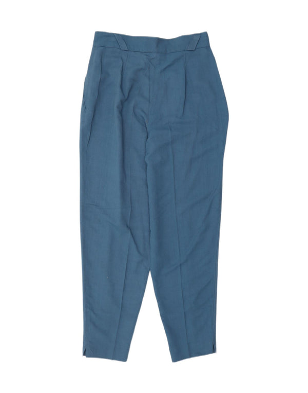 Oui Pantalones casuales cónicos de cintura alta para mujer IT 42 Medium W30 L30 Azul