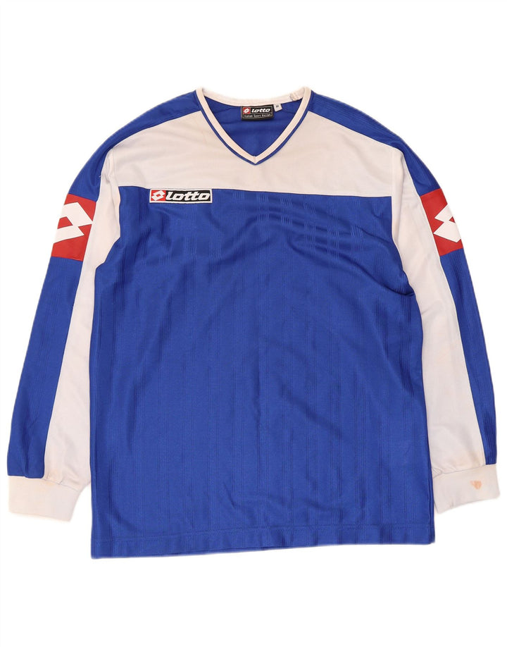 Lotto Hombre Top Gráfico Manga Larga Poliéster Color Block Azul Marino Medio