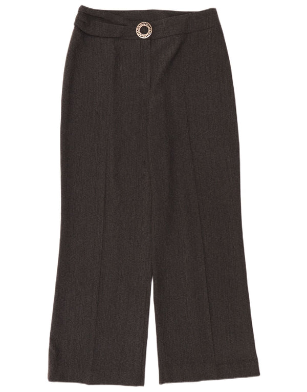 Via Veneto Pantalones casuales de cintura alta para mujer UK 12 Medium W30 L30 Gris