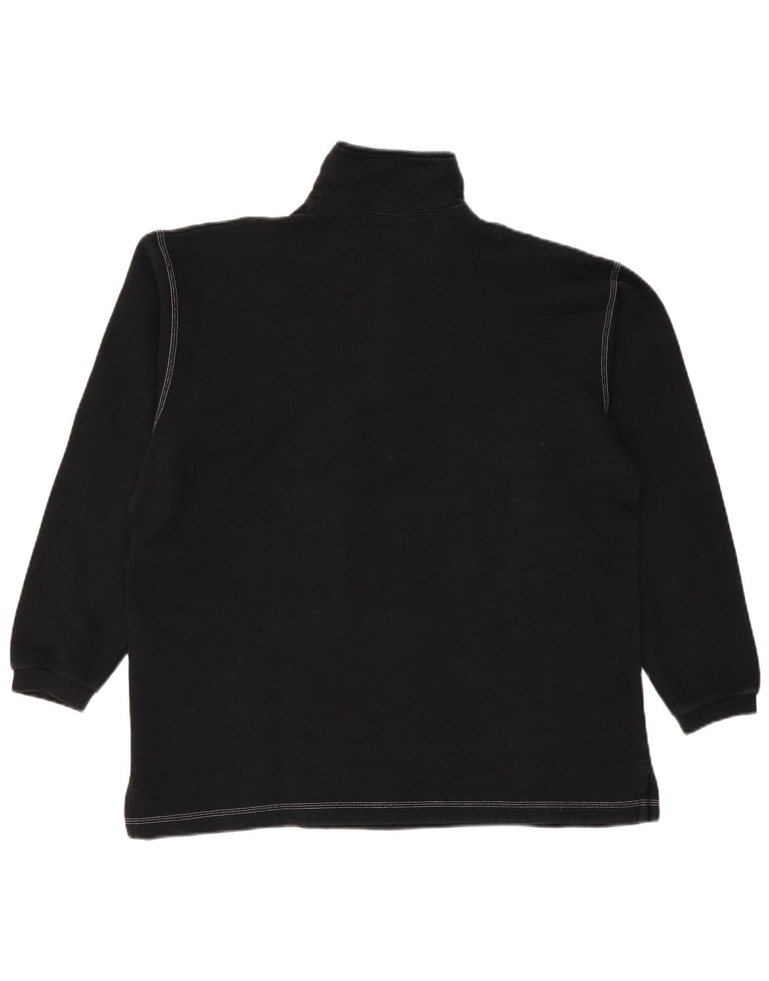 CHAMPION Sudadera con cuello y cremallera para hombre Jumper Large Black Cotton