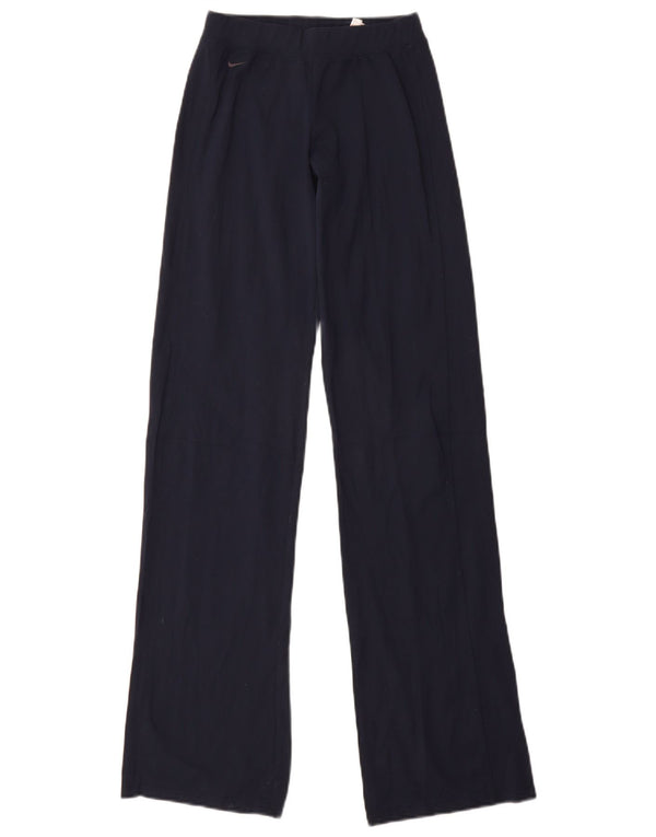 Nike Pantalones de chándal de pierna ancha para mujer UK 6/8 XS Azul marino Nylon
