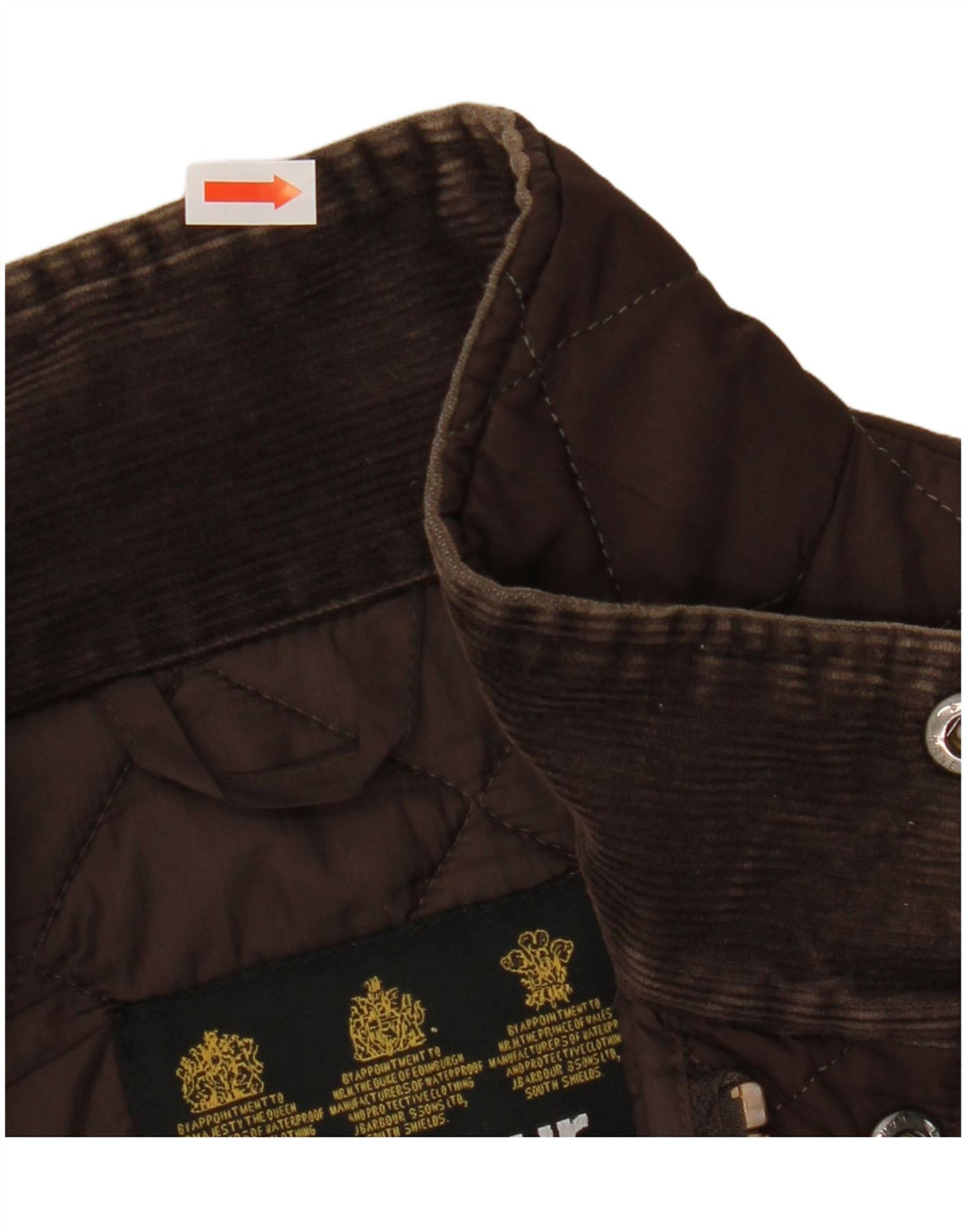 BARBOUR Chaqueta acolchada para hombre UK 40 Large Marrón Poliéster