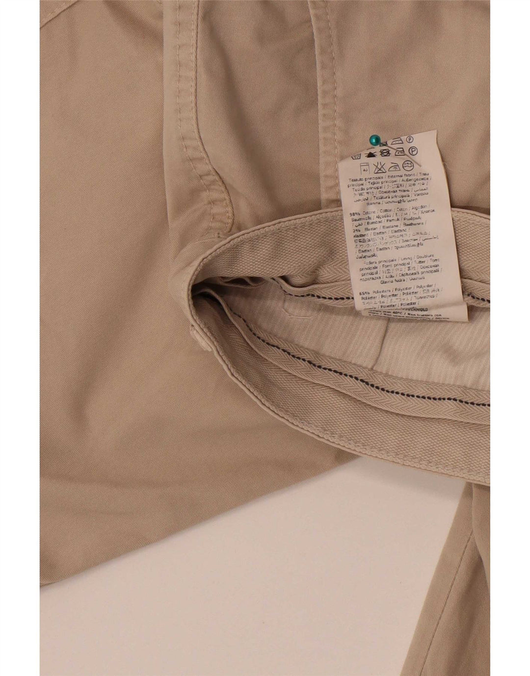 Liu Jo Pantalones cortos cargo para hombre IT 46 Small W30 Algodón beige
