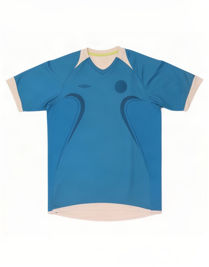 Camiseta Umbro Hombre Top Azul Medio Colorblock Poliéster