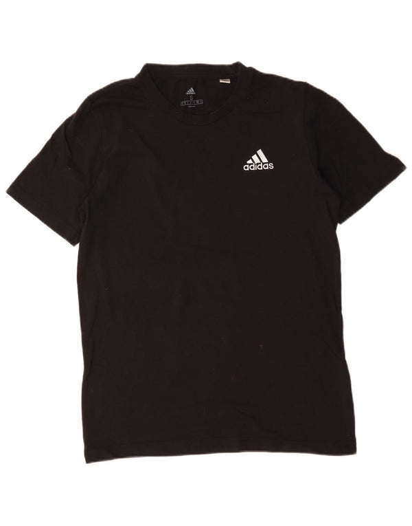 Adidas - Camiseta para hombre, talla pequeña, algodón negro