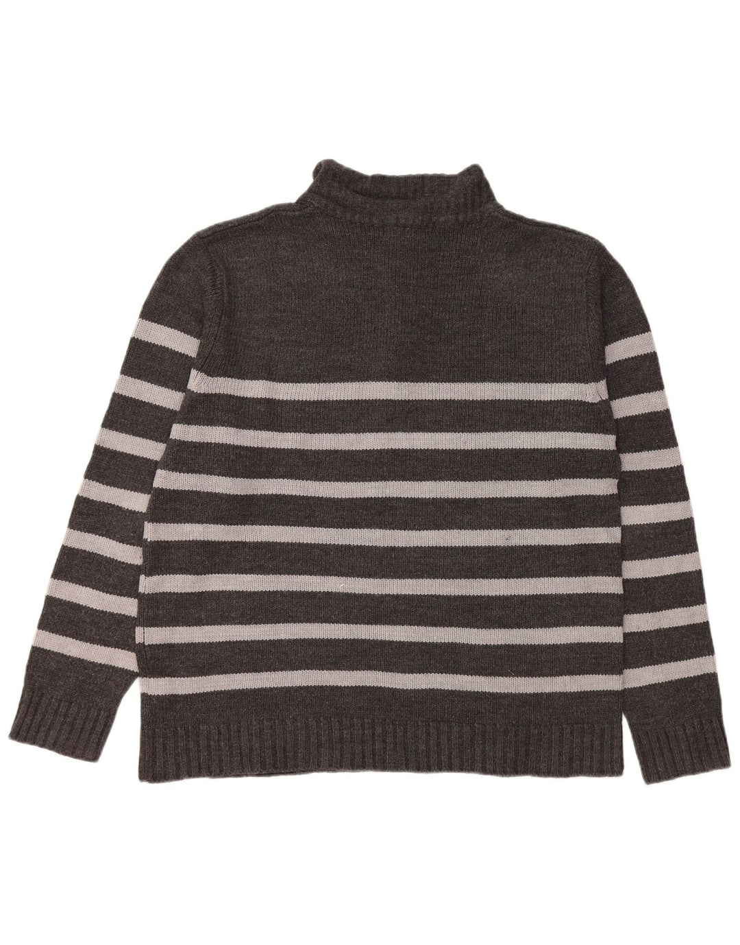 PIERRE CARDIN Jersey De Cuello Con Cremallera Para Hombre Acrílico A Rayas Gris Grande