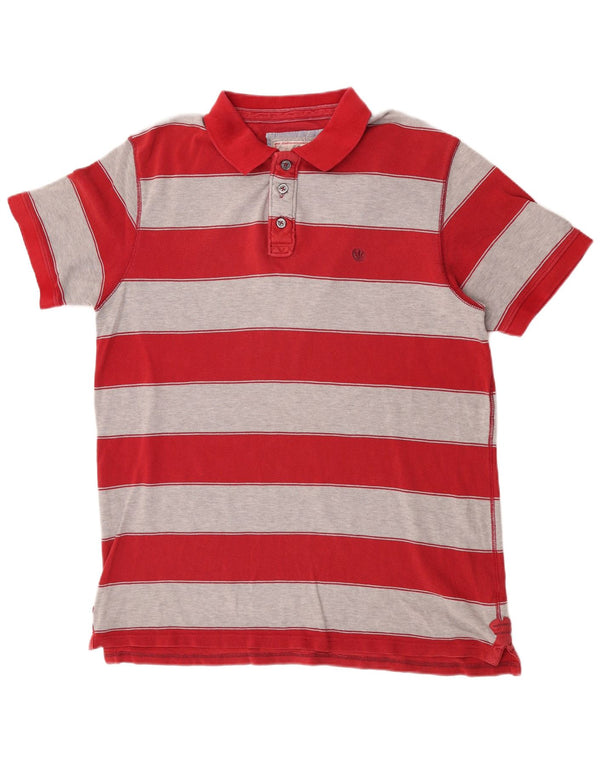 Polo de hombre Fat Face XL de algodón a rayas rojas