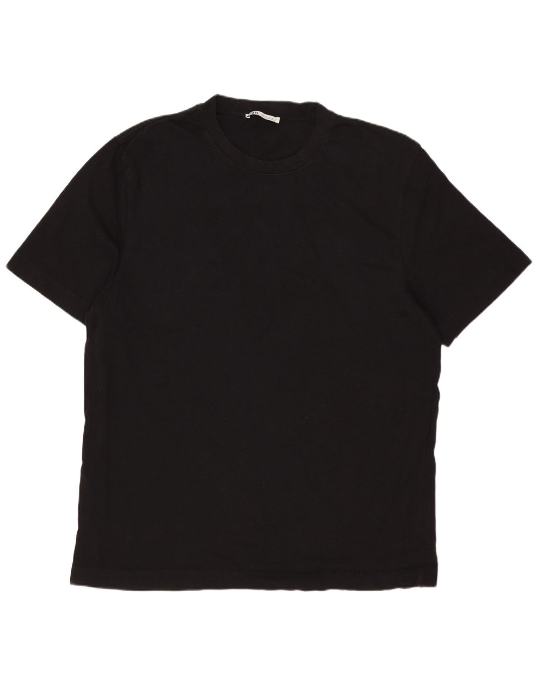 ZARA Hombre Camiseta Top XL Algodón Negro