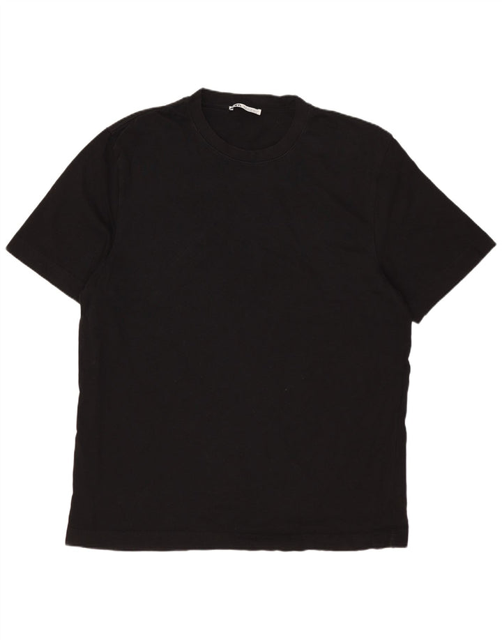 ZARA Hombre Camiseta Top XL Algodón Negro