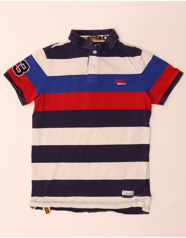 Superdry Polo gráfico para hombre de algodón a rayas multicolor mediano