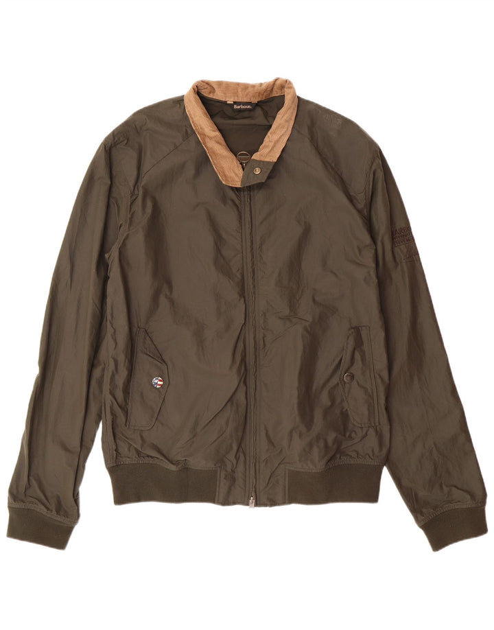BARBOUR Chaqueta bomber para hombre UK 40 Large Caqui Poliamida