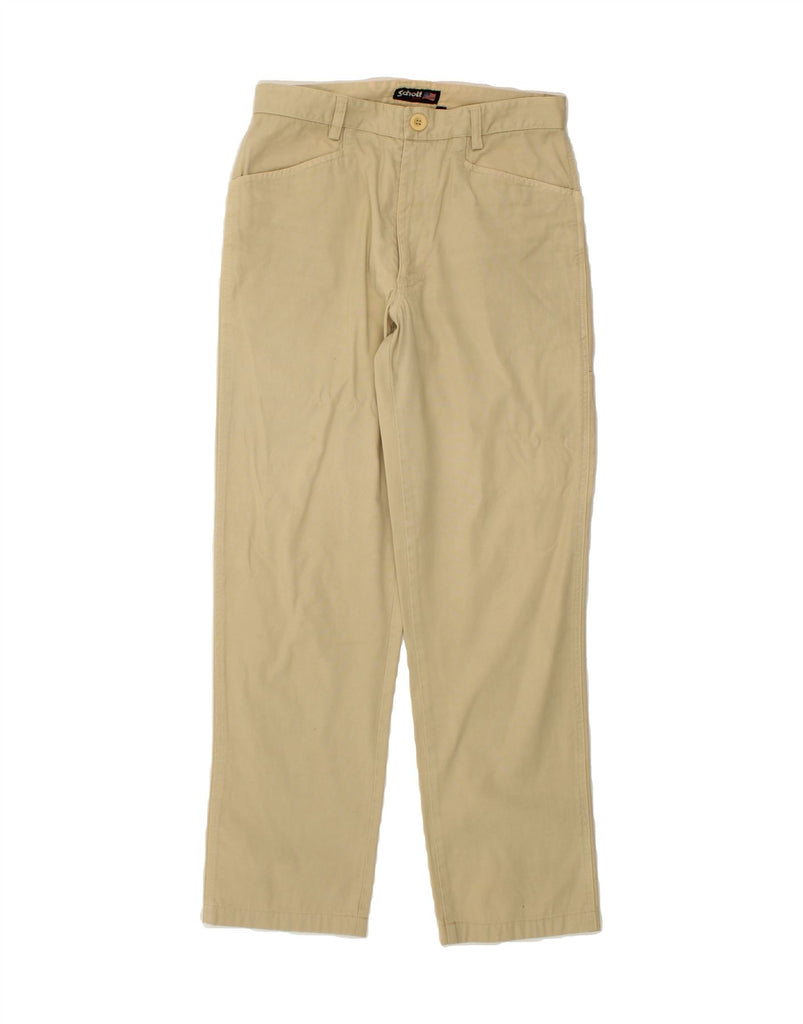 SCHOTT Mens Straight Casual Trousers W31 L30 Beige Cotton Vintage Schott and Second-Hand Schott from Messina Hembry 