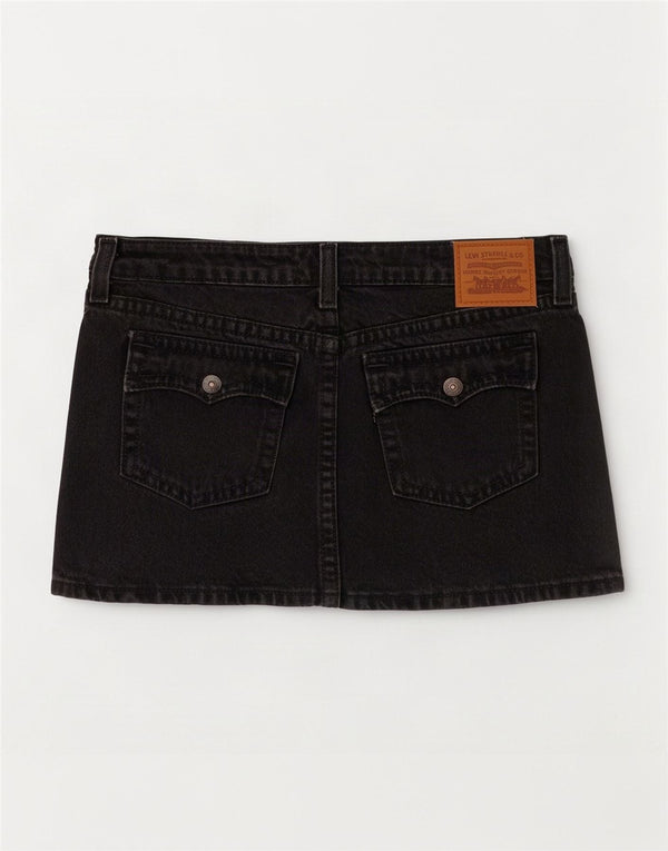 Minifalda Vaquera Levi's Mujer W28 Algodón Gris Medio