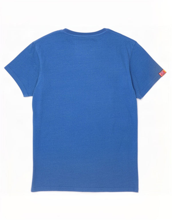 Superdry Camiseta con gráfico gráfico para hombre, talla pequeña, azul