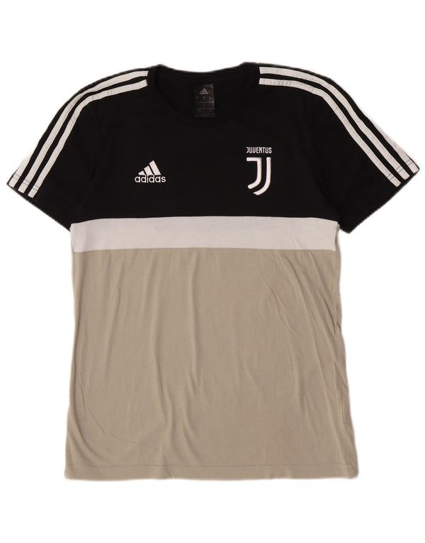 Adidas Mens Juventus Graphic T-Shirt Top Pequeño Multicolor Colorblock