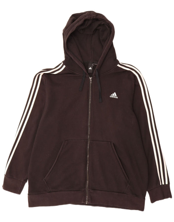 Adidas - Sudadera con capucha y cremallera para hombre, talla 2XL, color negro