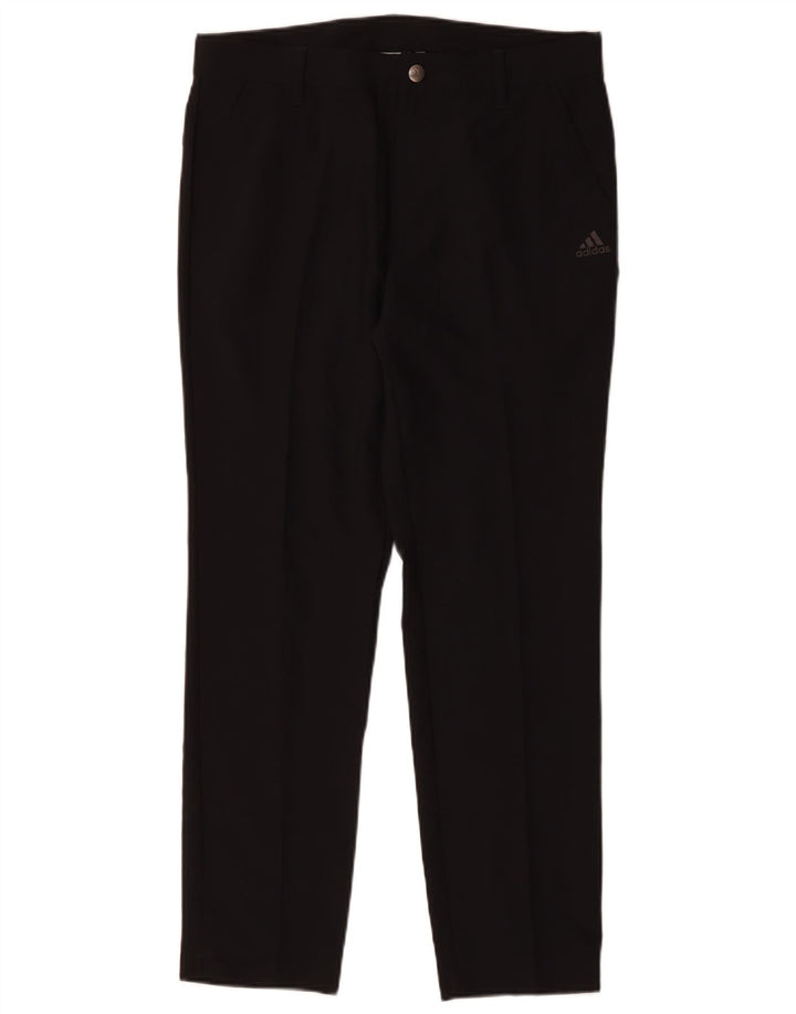 Adidas Pantalón chino slim para hombre W32 L30 Poliéster negro