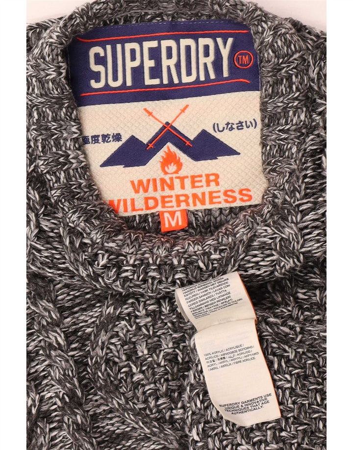 Superdry Jersey De Cuello Redondo Para Hombre Acrílico Moteado Gris Medio Invierno