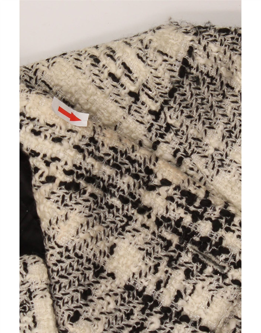 Zara Mujer Chaqueta Cruzada UK 10 Small White Check