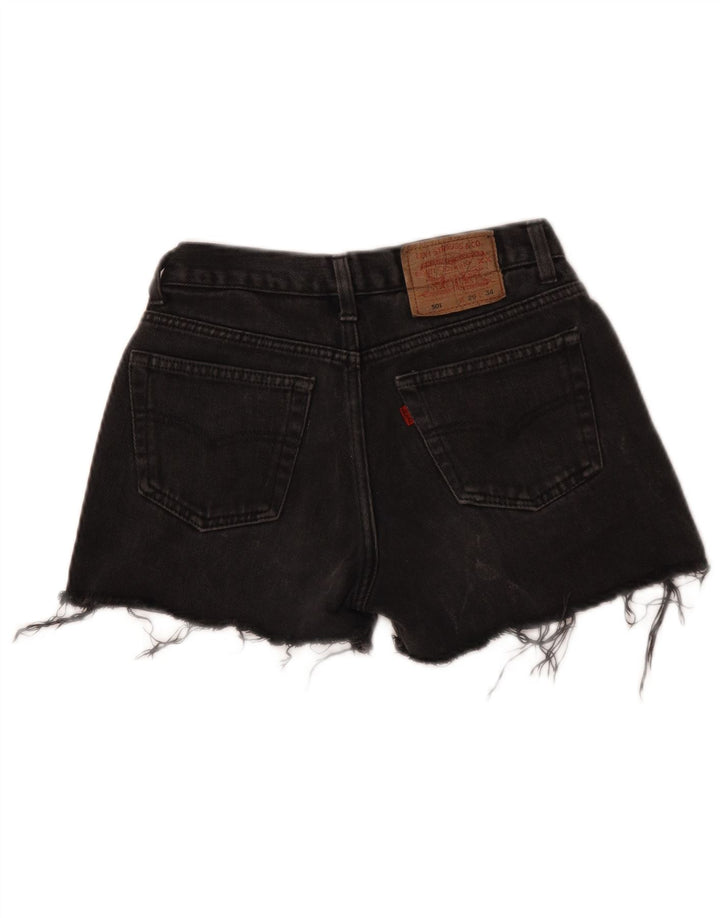 Levi's Mujer 501 Denim Hot Pants W29 Algodón Negro Mediano