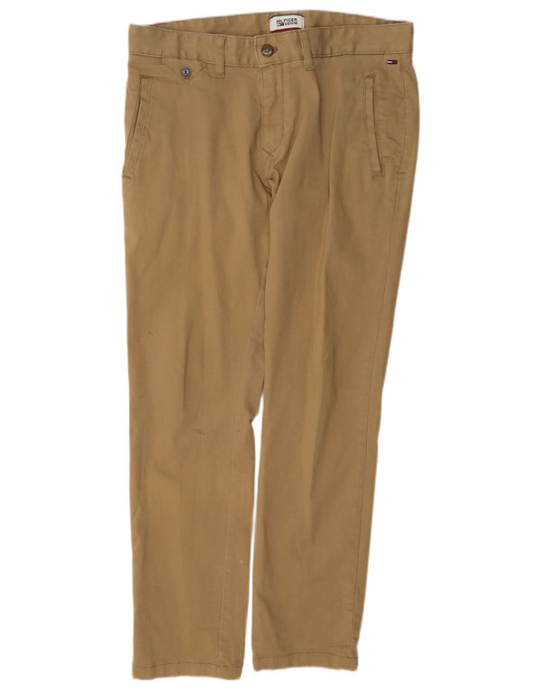 Tommy Hilfiger Pantalones chinos ajustados para hombre W31 L32 Algodón beige