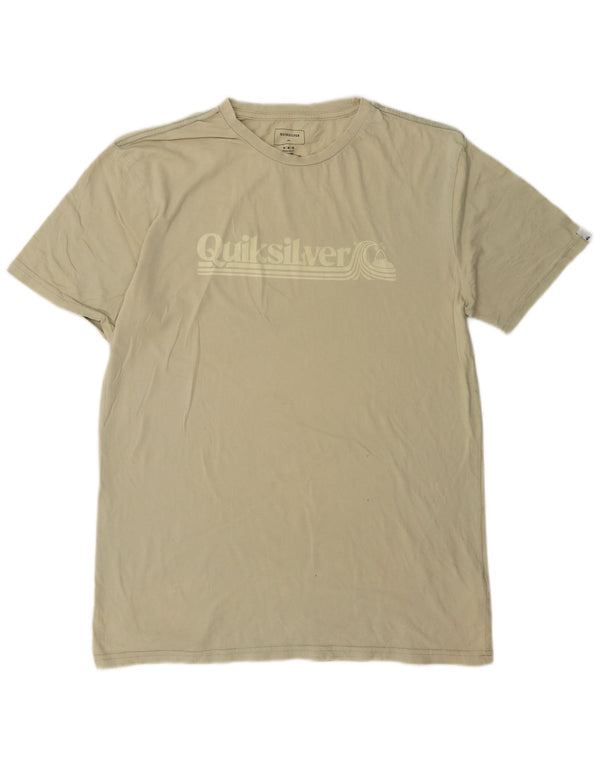 Quiksilver Camiseta con gráfico de ajuste regular para hombre Top de algodón caqui mediano