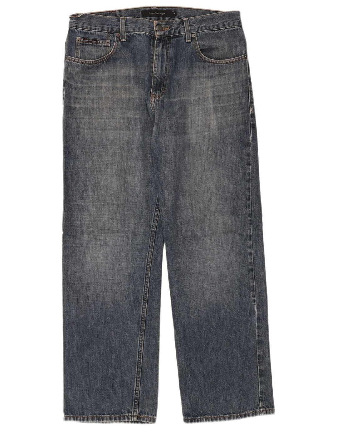 Calvin Klein Jeans rectos para hombre W34 L30 Algodón azul