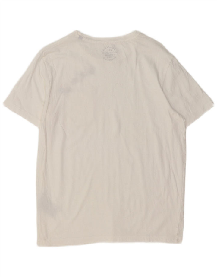 Jack & Jones Hombre Camiseta Gráfica Top Medium Blanco Algodón