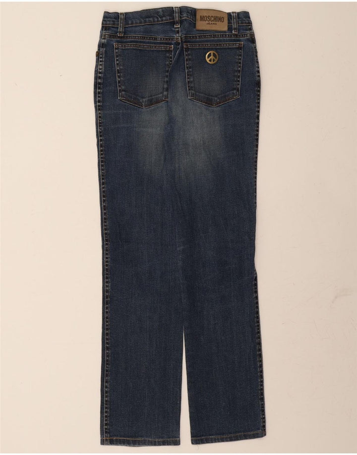 MOSCHINO Womens Straight Jeans W29 L29 Blue Cotton Vintage Moschino and Second-Hand Moschino from Messina Hembry 