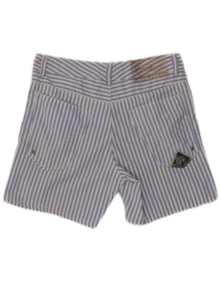 Roy Rogers Pantalones cortos casuales para mujer IT 44 Medium W30 Blue Pinstripe