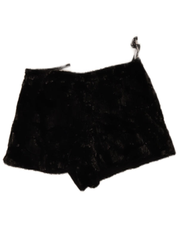Topshop Pantalones cortos para mujer UK 4 XS W26 Poliéster negro