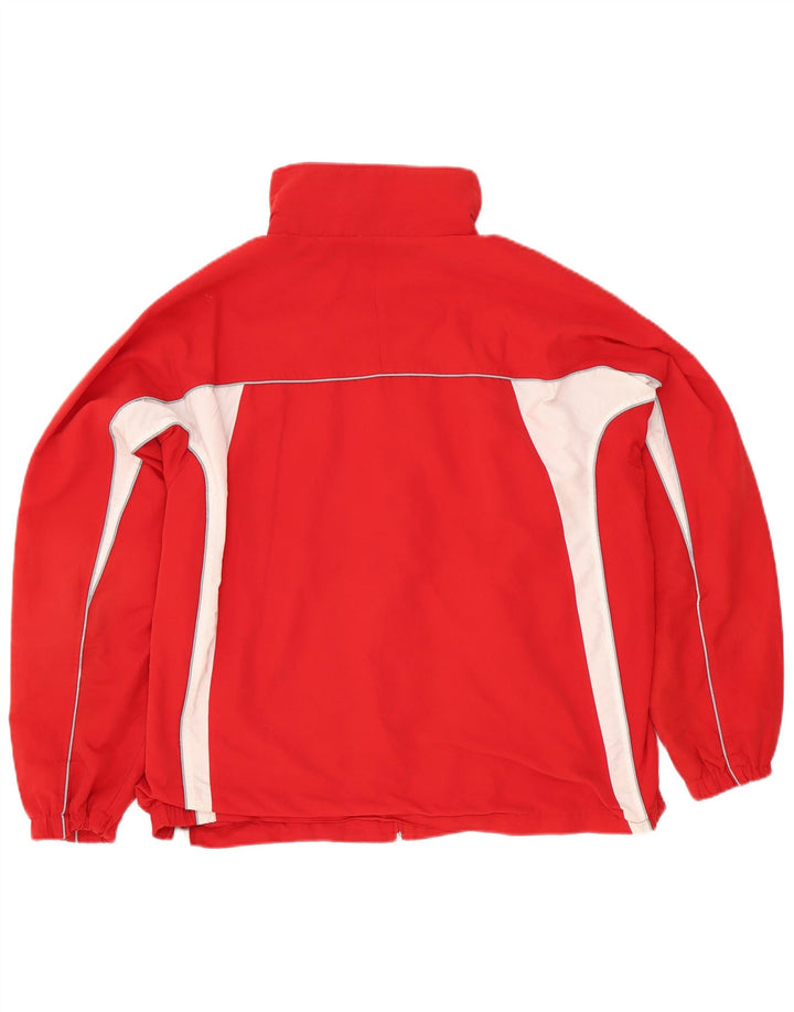 Asics Hombre Chándal Top Chaqueta Grande Rojo Colorblock Poliéster
