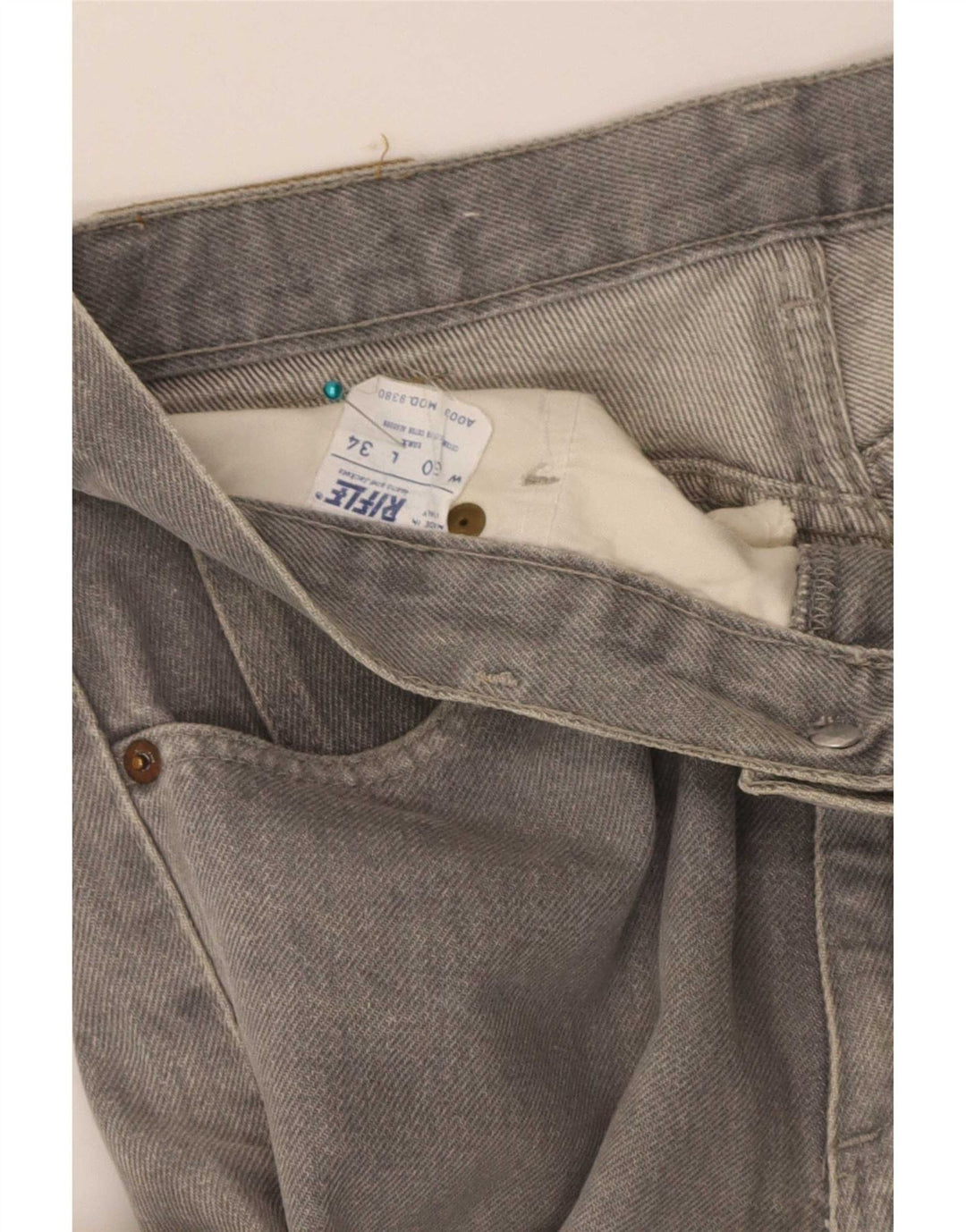 Vaqueros rectos para hombre Rifle W30 L31 Algodón gris