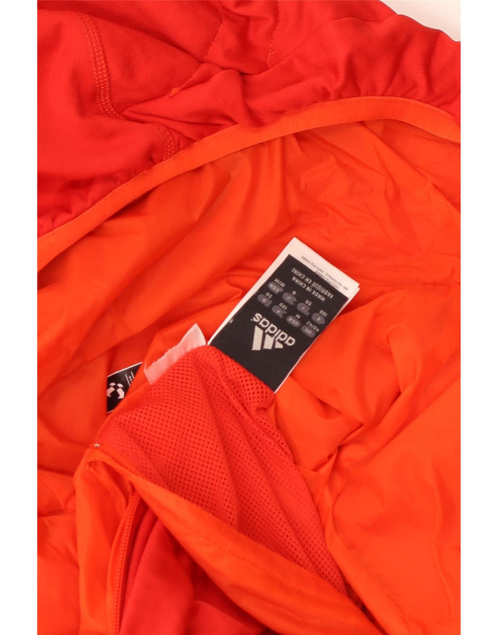 Adidas Chaqueta reversible con capucha para hombre UK 40/42 Medium Naranja Nylon