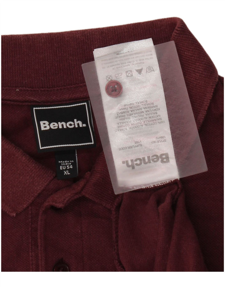 Polo Bench Hombre XL Algodón Burdeos