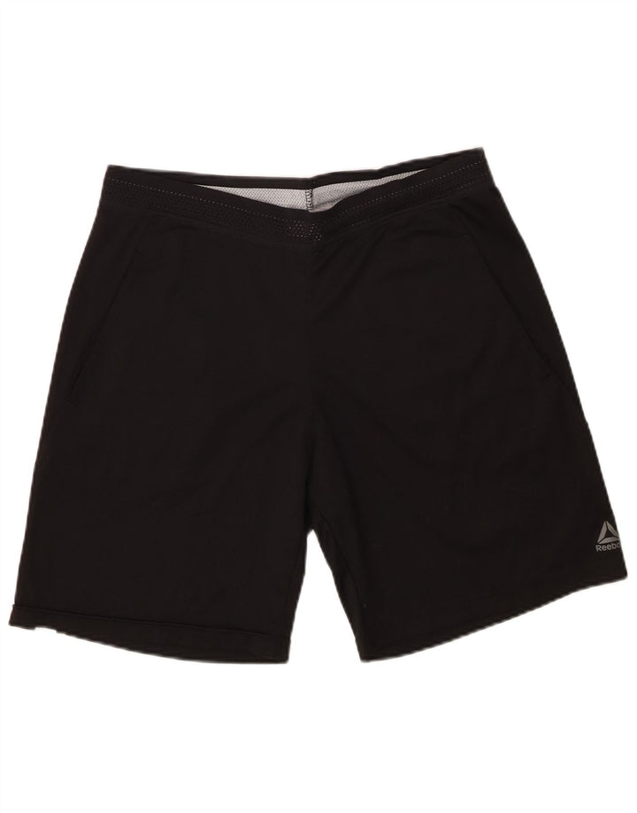 Pantalones cortos deportivos Reebok Hombre Mediano Negro Poliéster